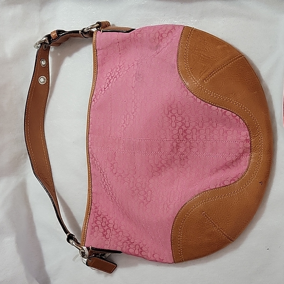 Coach pink hobo shoulder bag